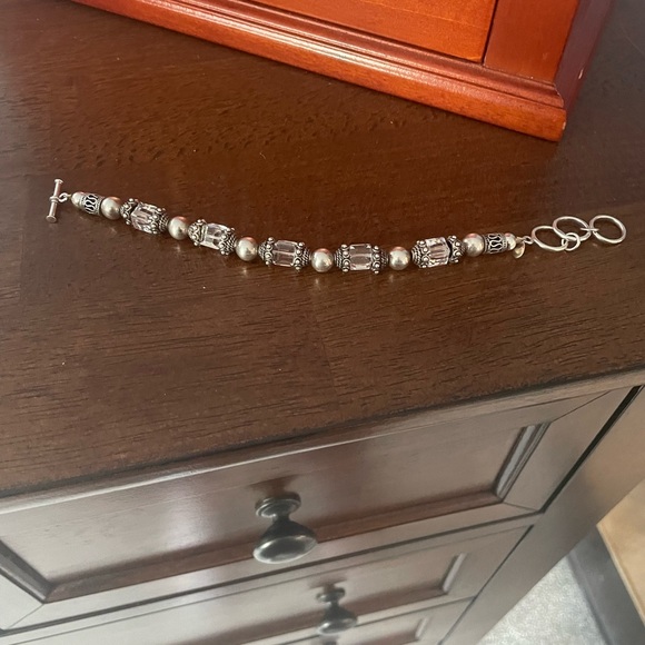 B1147 Retired Sterling Silver Crystal Bracelet - Picture 3 of 3